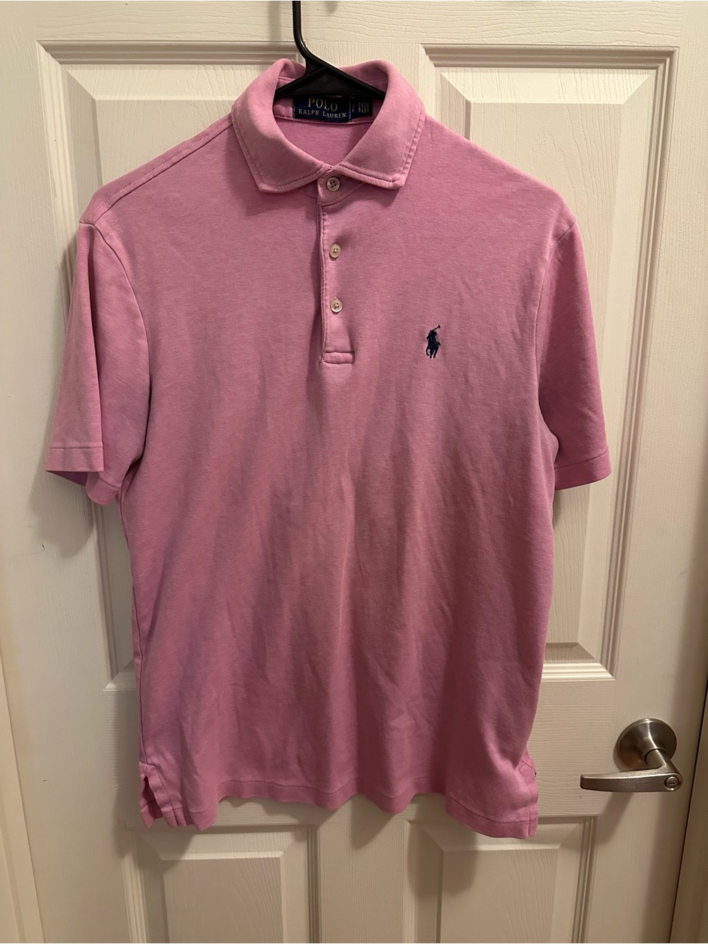 Ralph Lauren Pink Polo Shirt with Navy Pony